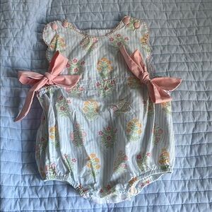 Floral Kids Bodysuit with Pink Accents